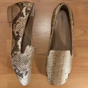 Bernardo Brown Black Calf Hair Flat Loafer 8.5